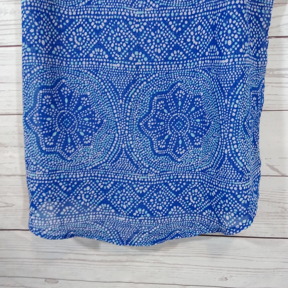 Old Navy semi sheer blue sleeveless tank top - Picture 5 of 5